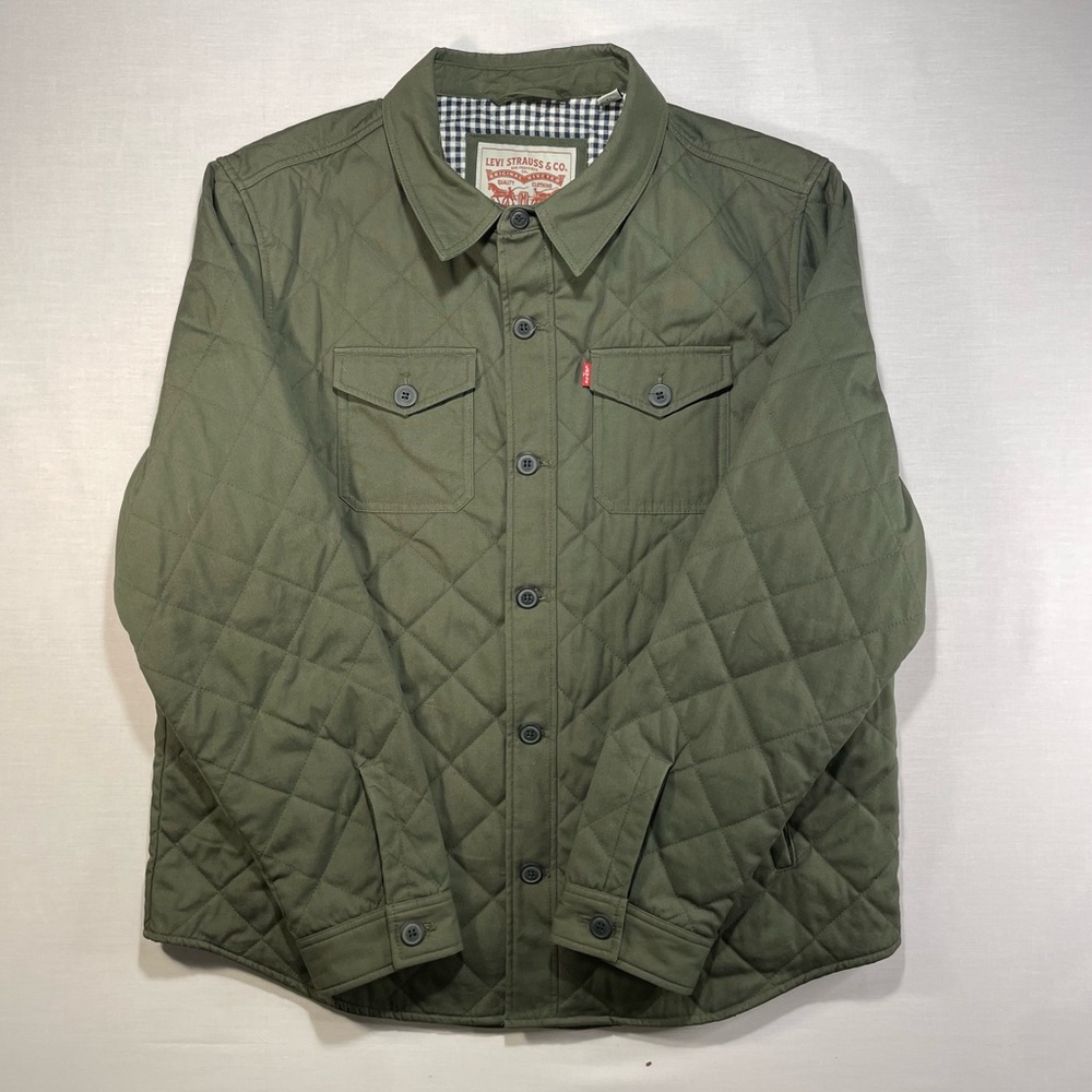 Quilted Double Chest Pocket Green Levi’s Coat